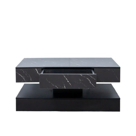 Modern LED Coffee Table 6.93" High – Elegant Living Room Center Table with RGB Lights
