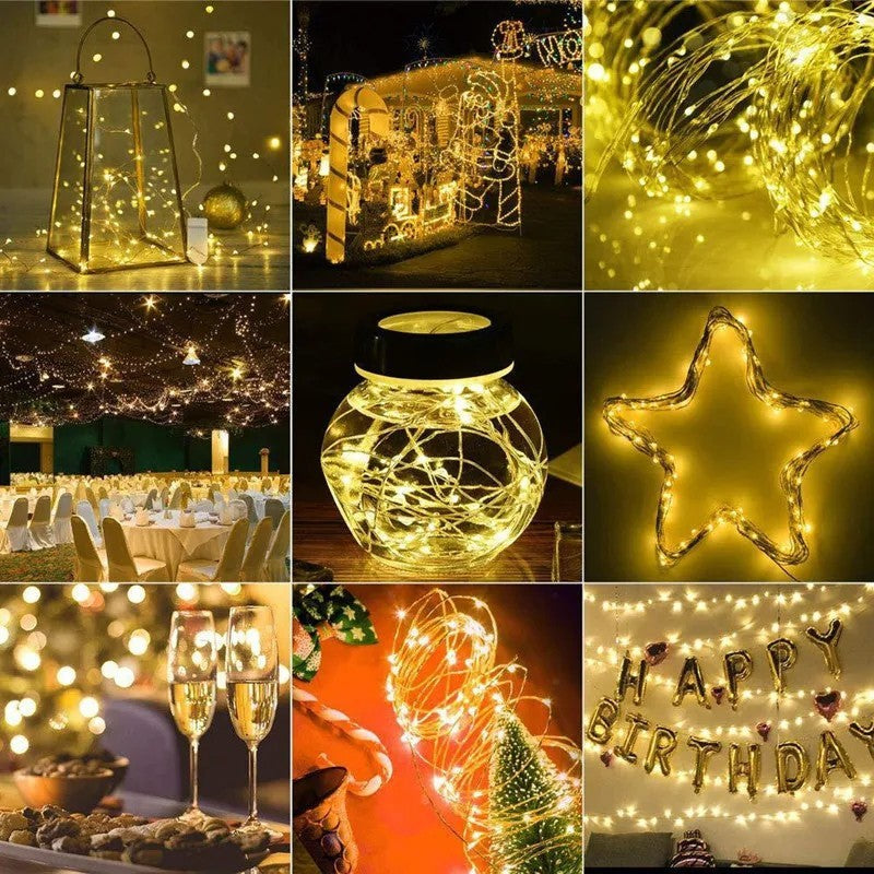 Fairy String Lights 10M – Battery Box LED Lamp for Romantic Home Lighting
