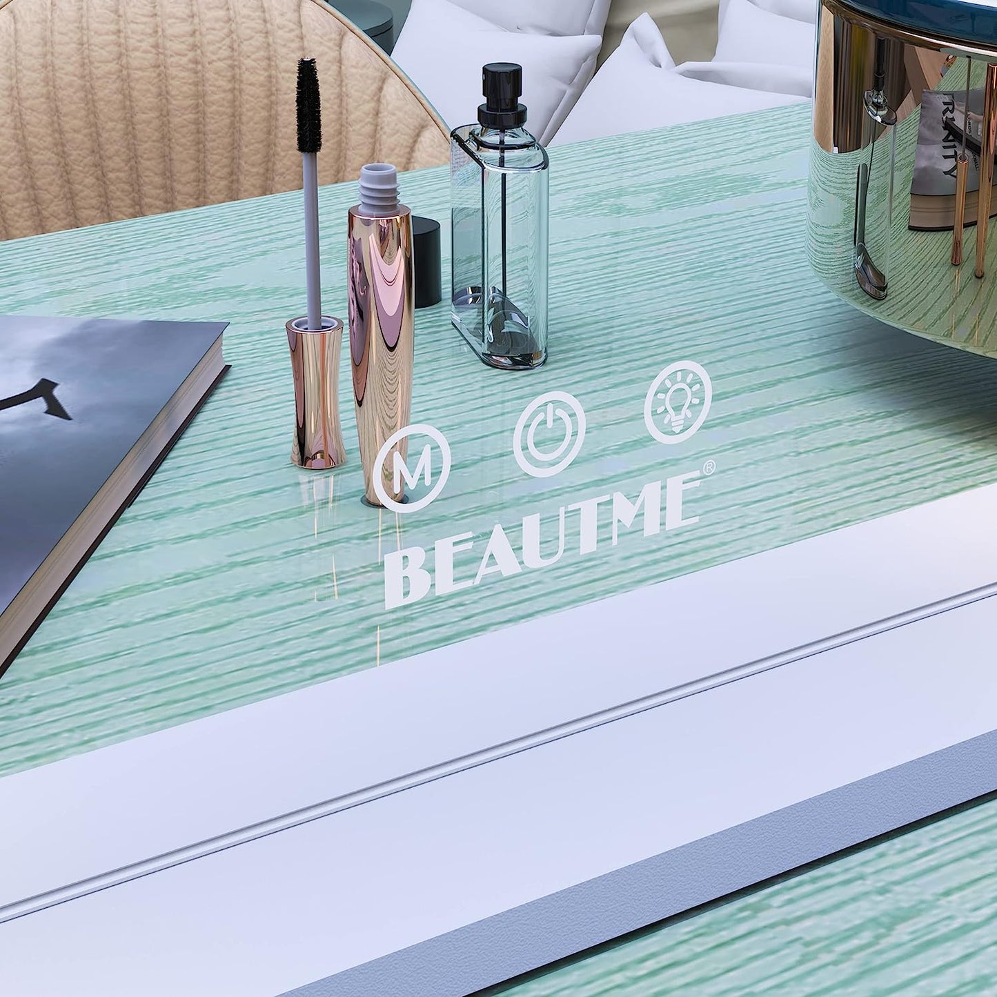 Illuminated Vanity Mirror with Touch Control - LED Makeup and Dressing Tabletop/Wall Mirror