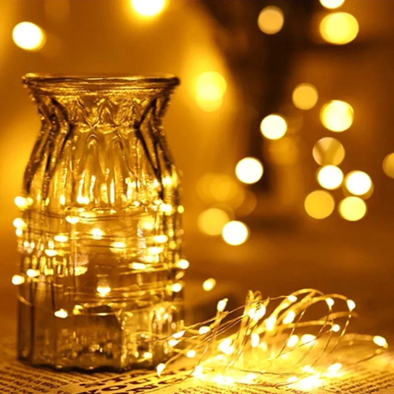 Fairy String Lights 10M – Battery Box LED Lamp for Romantic Home Lighting