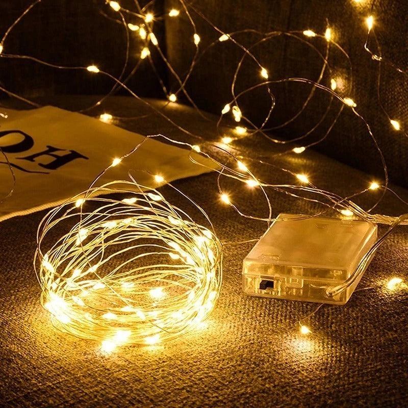 Fairy String Lights 10M – Battery Box LED Lamp for Romantic Home Lighting