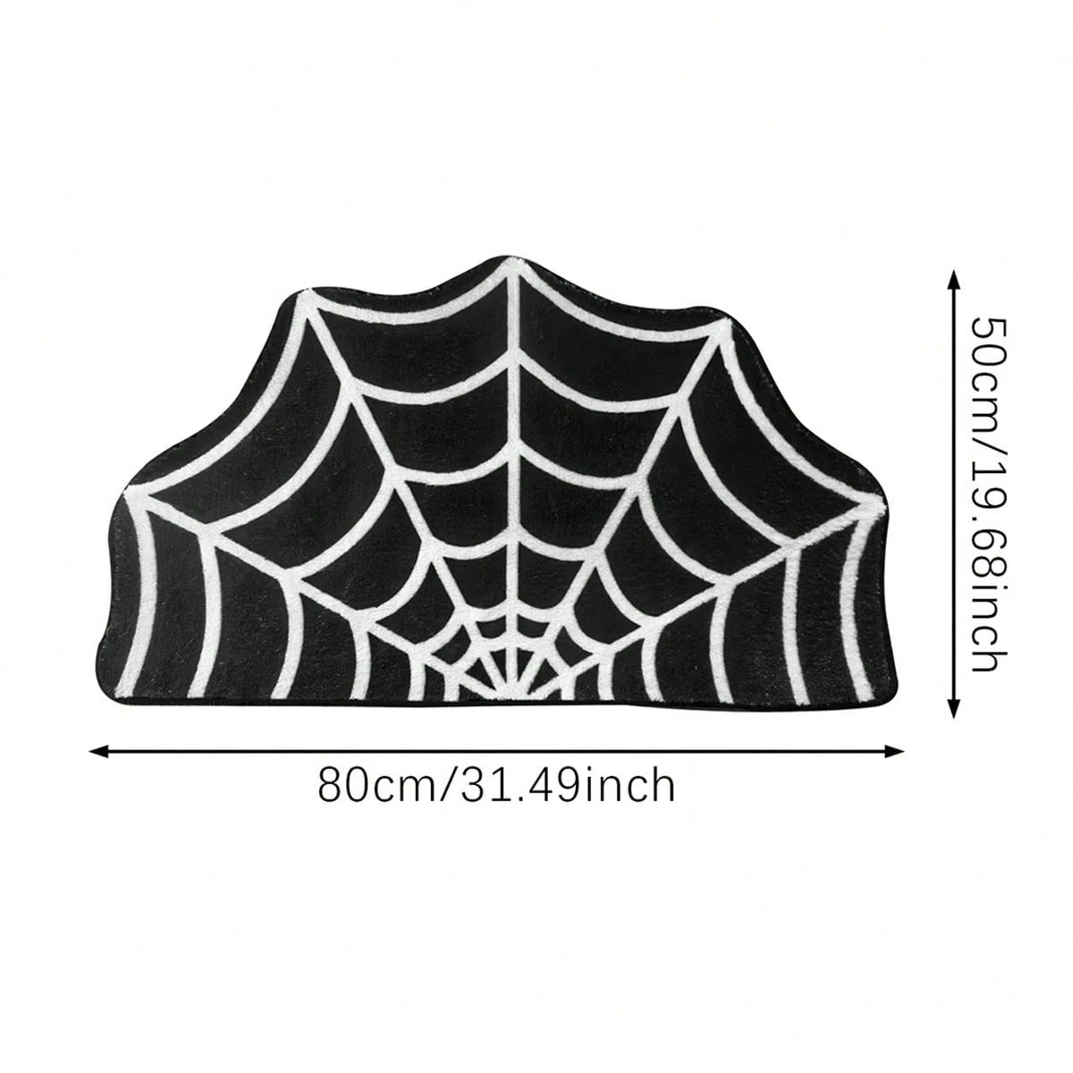 Halloween Spider Web Bath Mat – Non-Slip Indoor Rug for Spooky Home Decor