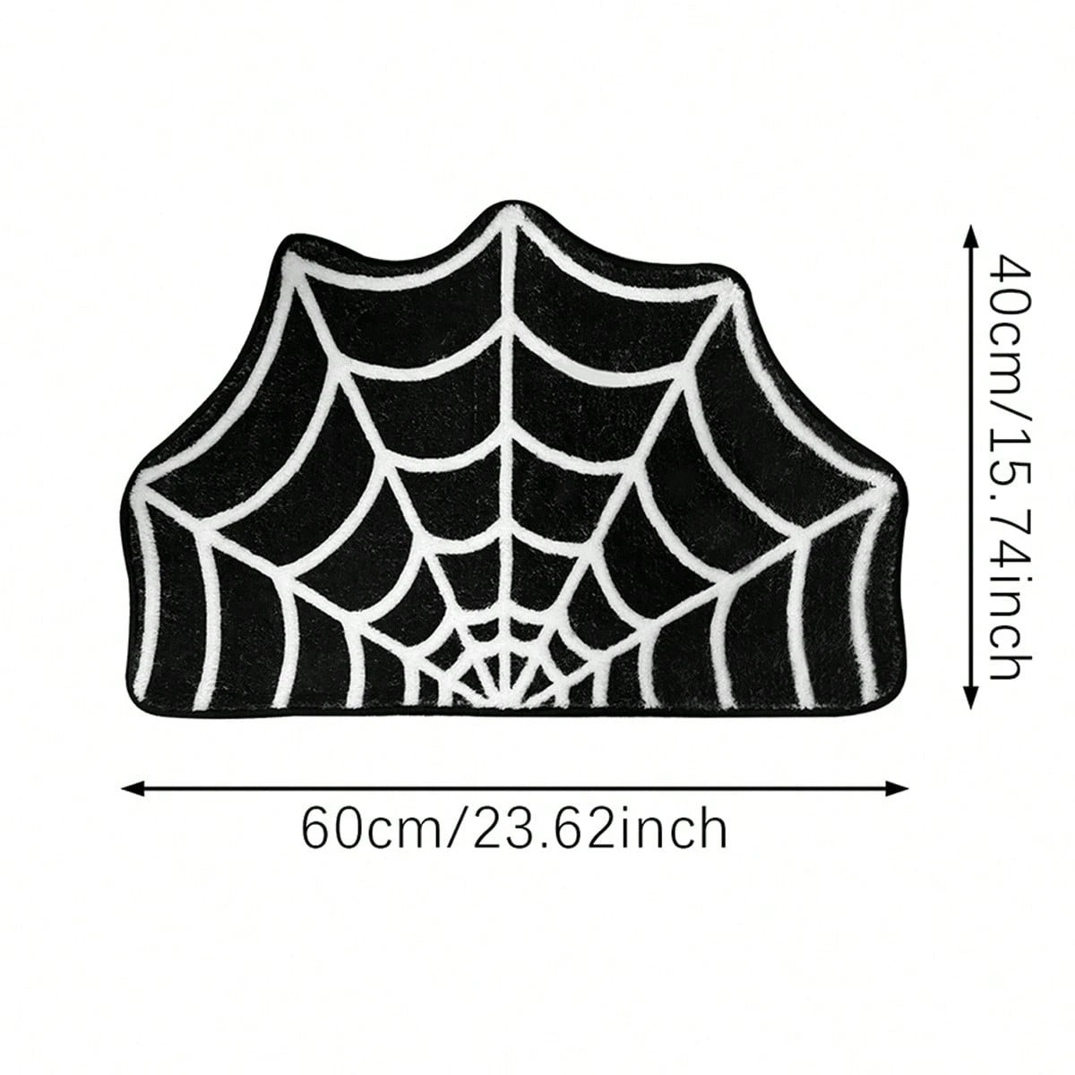Halloween Spider Web Bath Mat – Non-Slip Indoor Rug for Spooky Home Decor