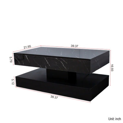 Modern LED Coffee Table 6.93" High – Elegant Living Room Center Table with RGB Lights