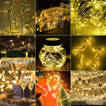 Fairy String Lights 10M – Battery Box LED Lamp for Romantic Home Lighting