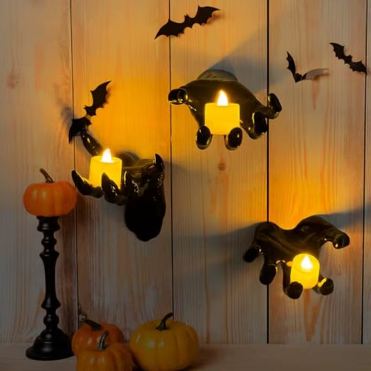 Wall Mounted Creepy Hands, Life-Size Horror Hands for Gothic Wall Decoration to Place Candles