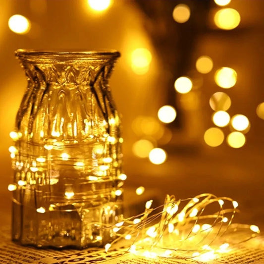 Fairy String Lights 10M – Battery Box LED Lamp for Romantic Home Lighting